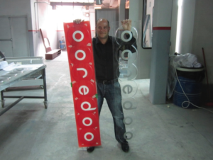 Ooredoo Rebrand - Perspex sign Panels - Corporate Signs - Sign Project Manager - Sign Consultant - Sign Specialist - Bespoke Signs